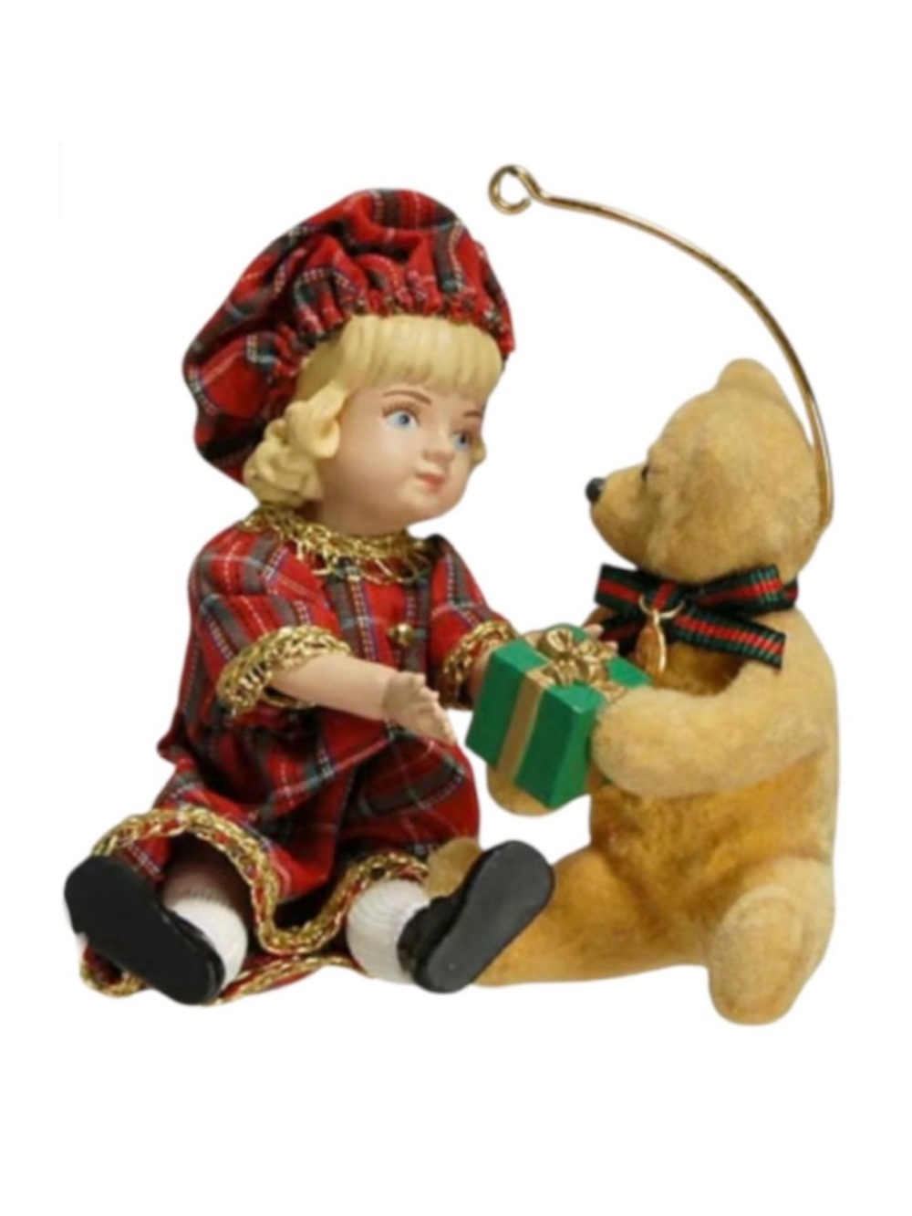 Hallmark 1994 “Lucinda and Teddy” Christmas Ornament